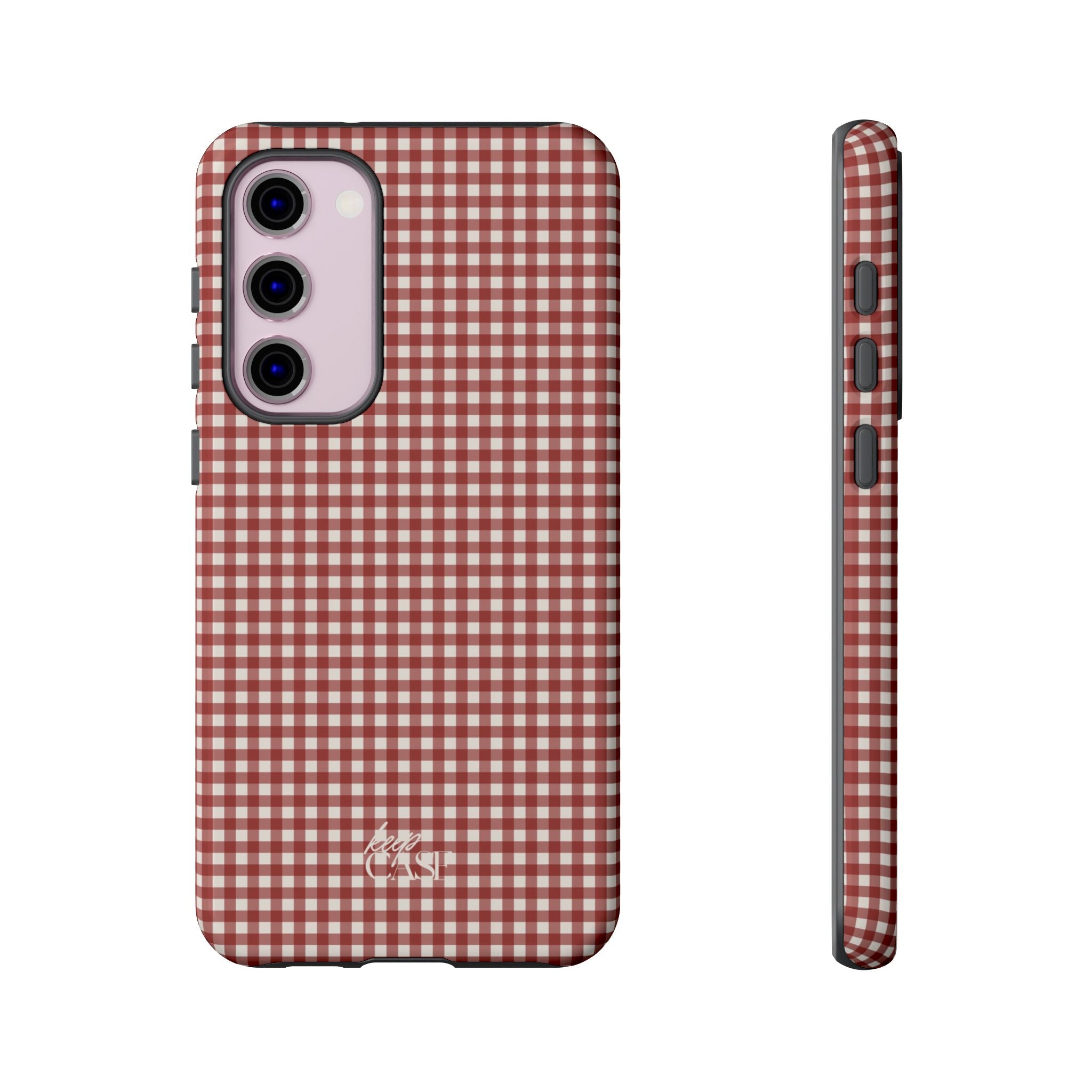Keepcase Keepers Series — Burgundy and Cream Gingham