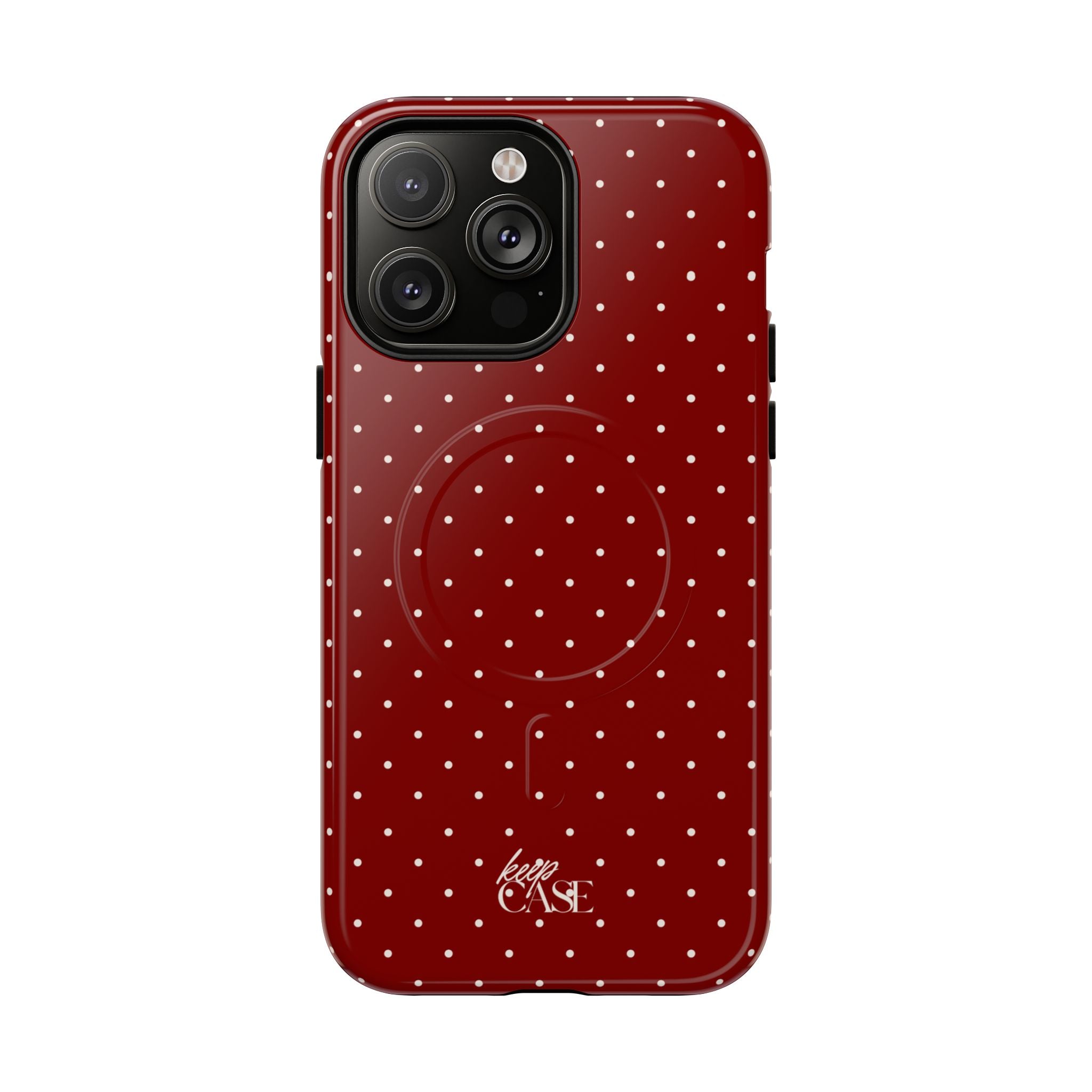 Keepcase Keepers Series — Burgundy Polka Dots