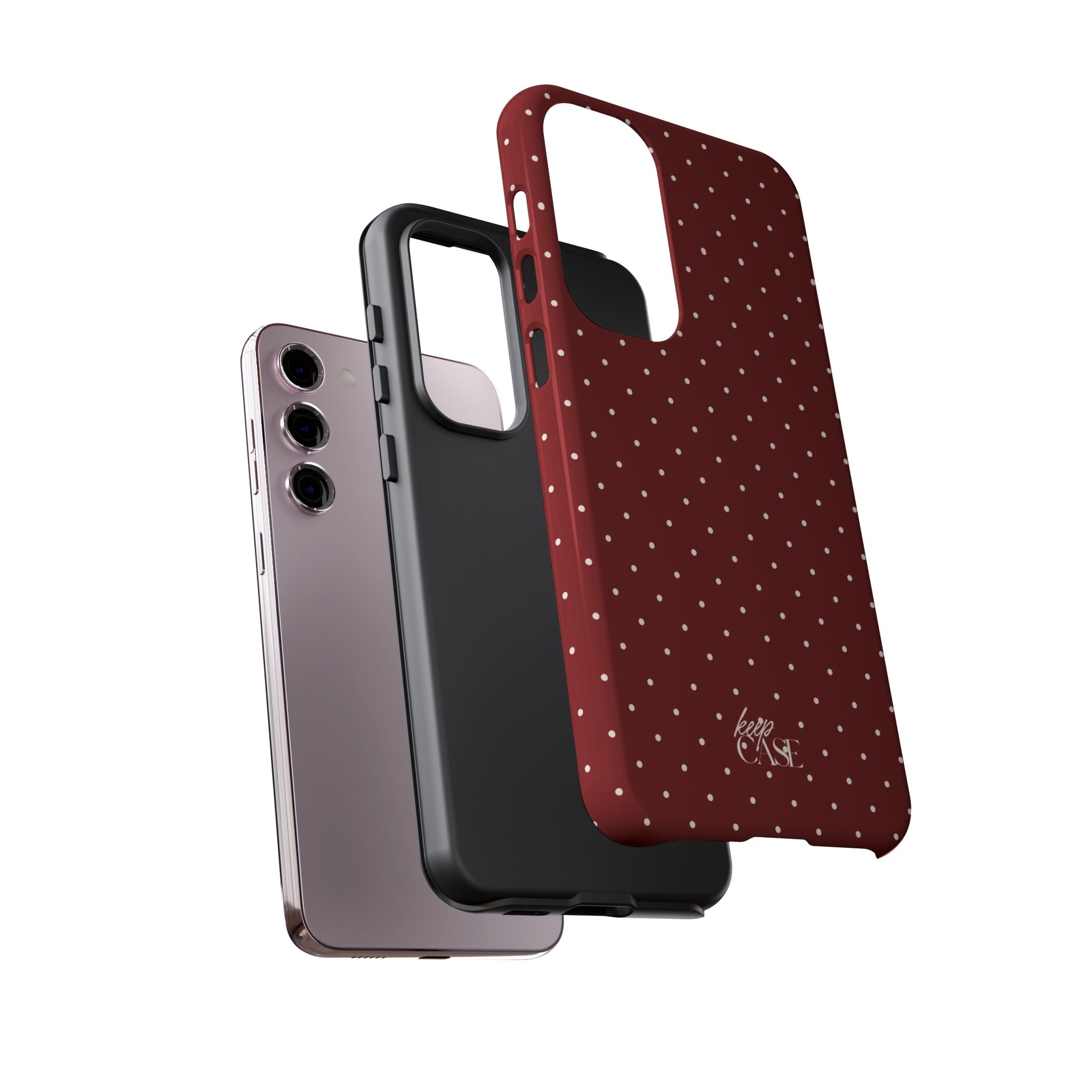 Keepcase Keepers Series — Burgundy Polka Dots