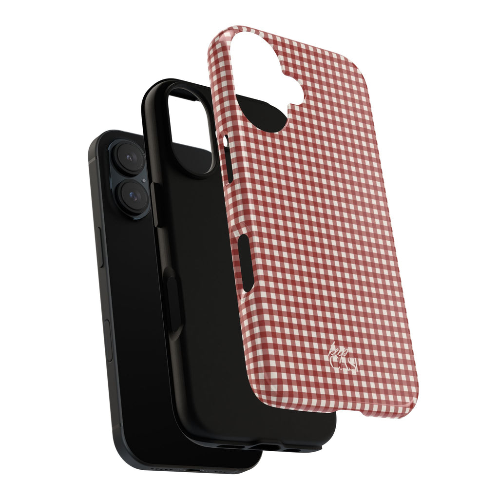 Keepcase Keepers Series — Burgundy and Cream Gingham