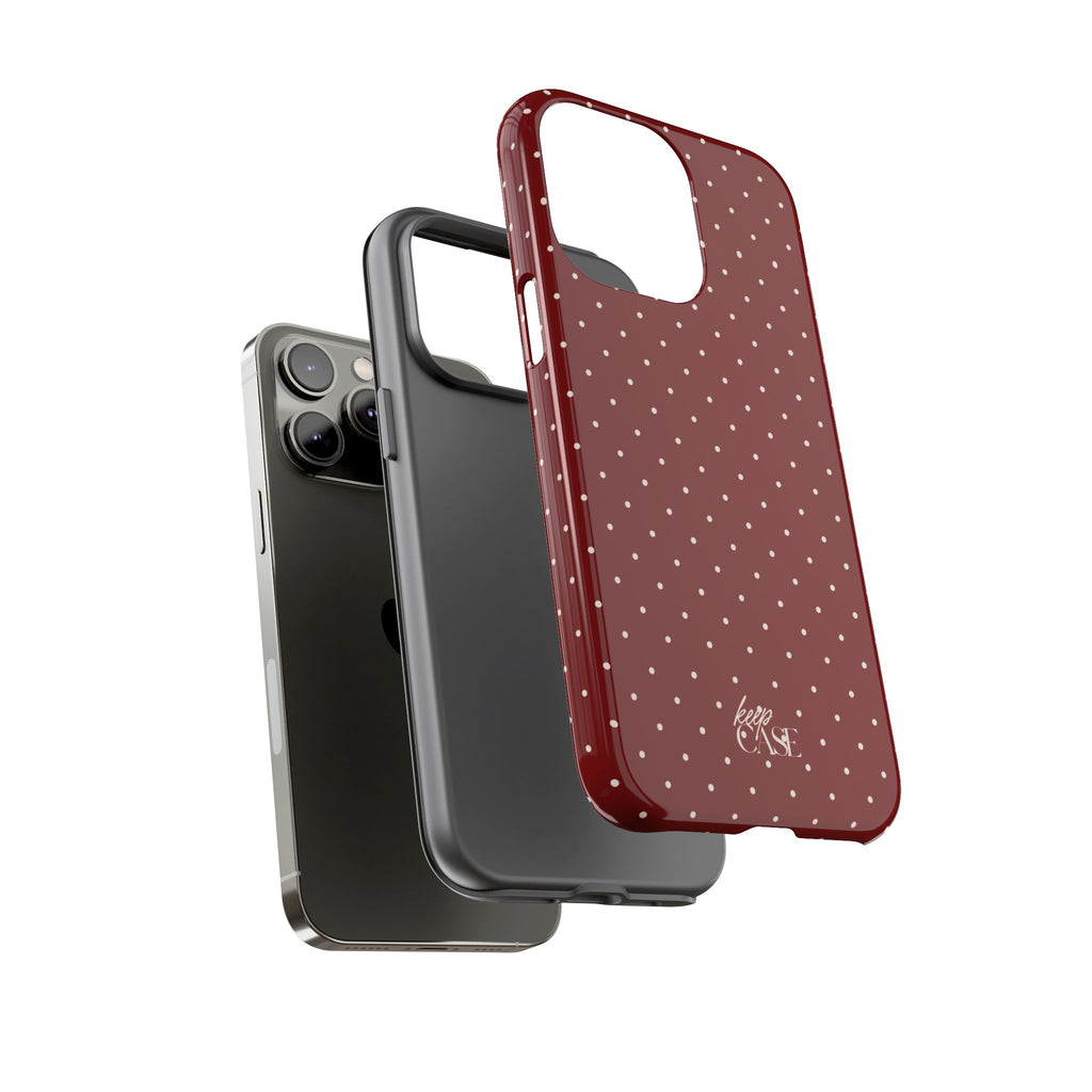 Keepcase Keepers Series — Burgundy Polka Dots