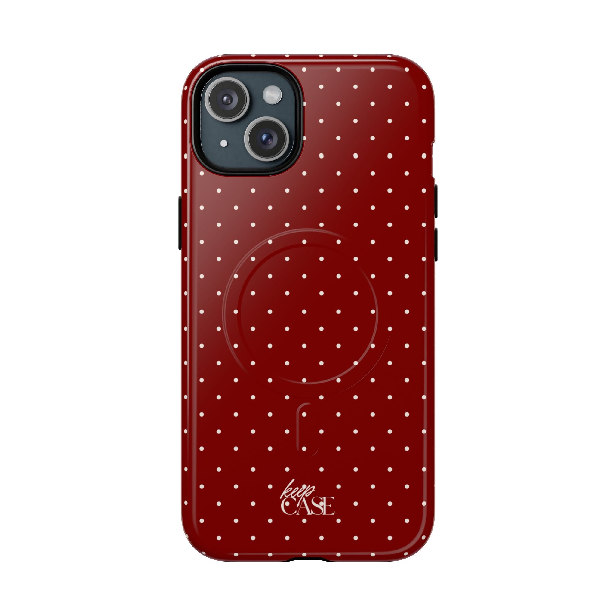 Keepcase Keepers Series — Burgundy Polka Dots