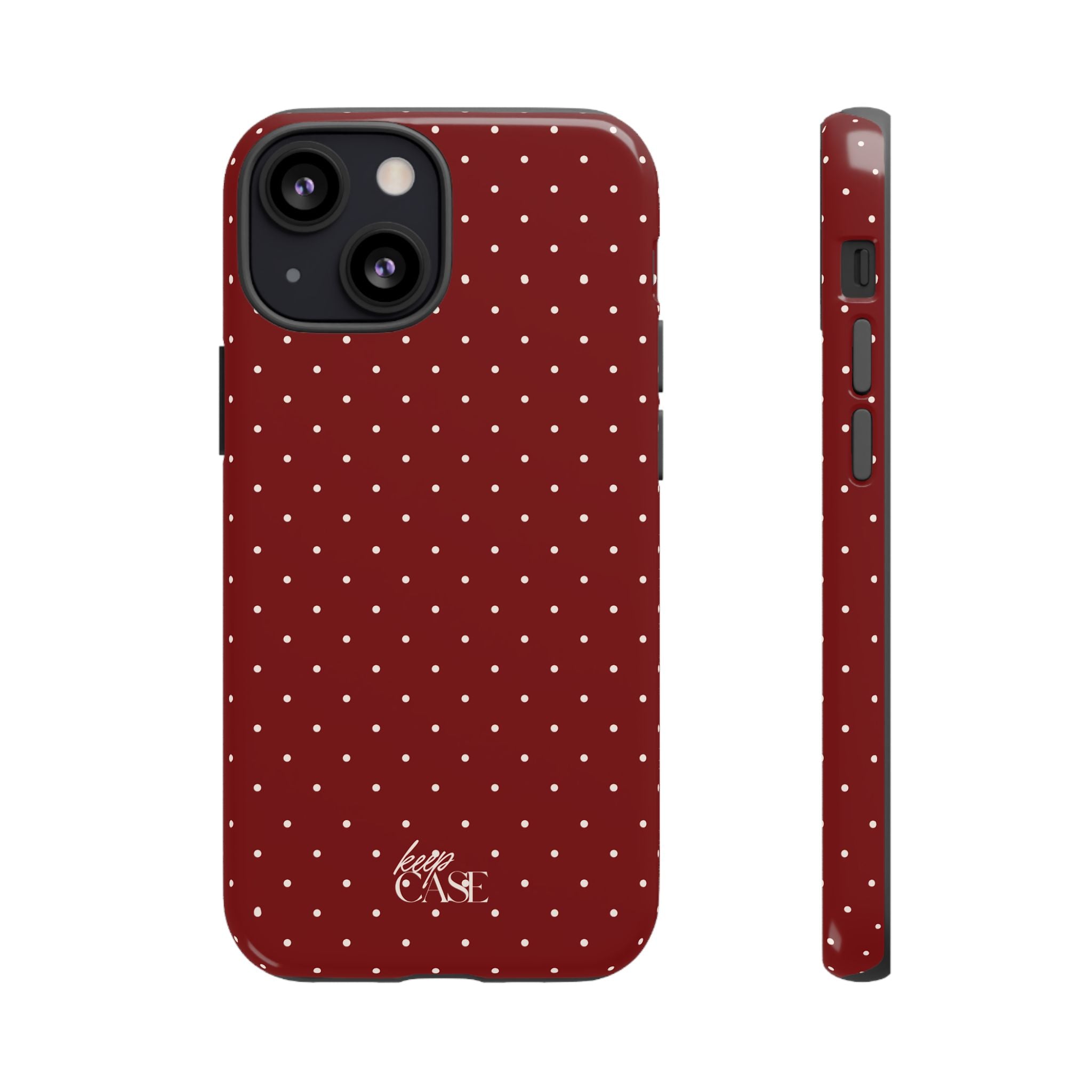 Keepcase Keepers Series — Burgundy Polka Dots