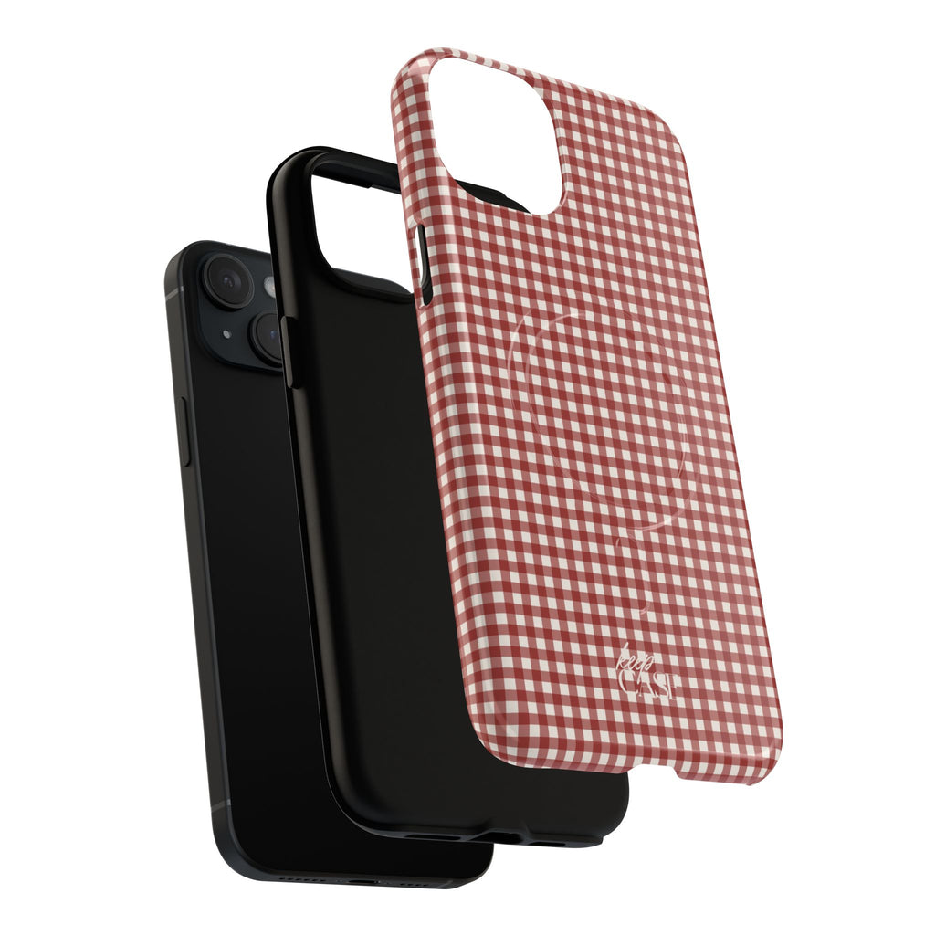 Keepcase Keepers Series — Burgundy and Cream Gingham