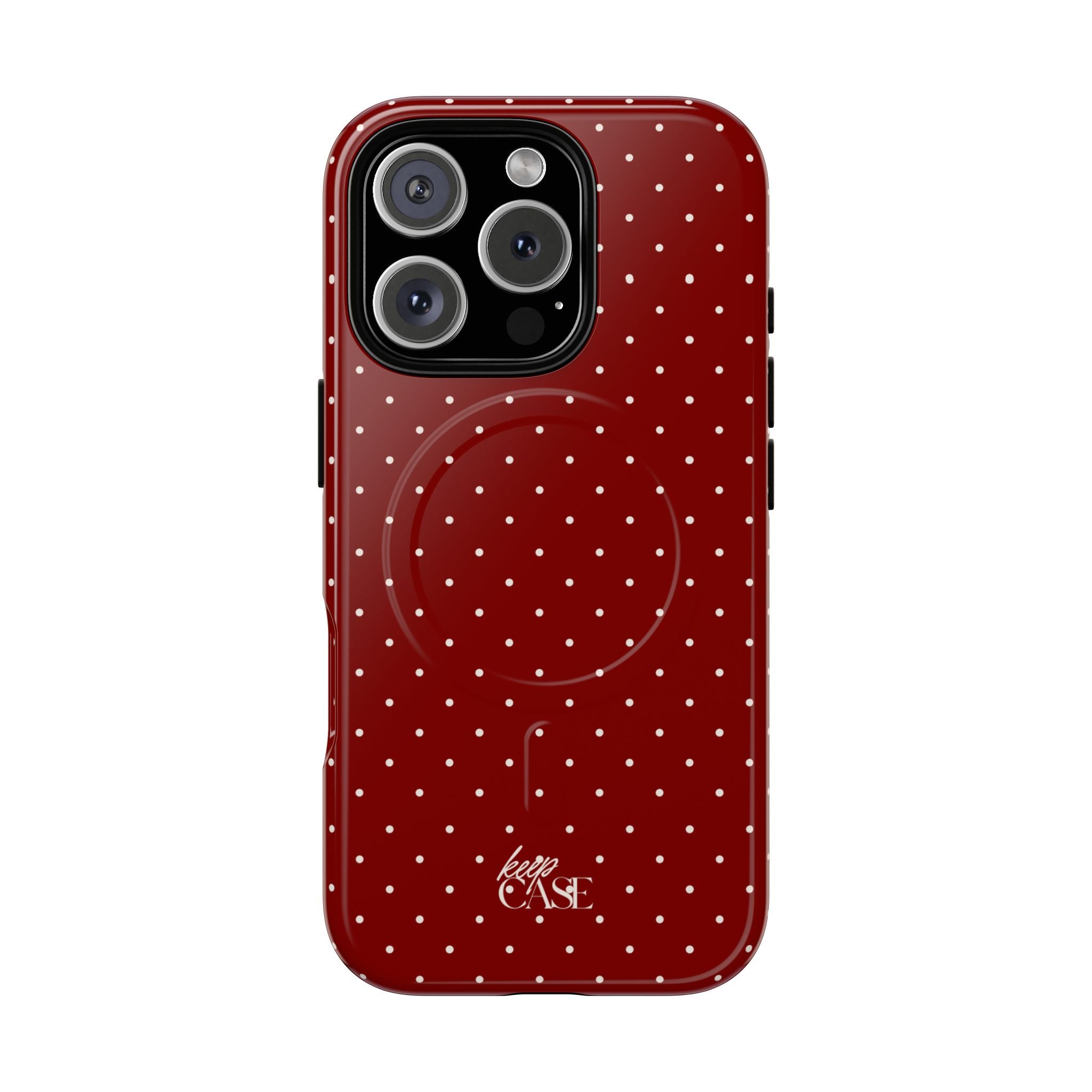 Keepcase Keepers Series — Burgundy Polka Dots
