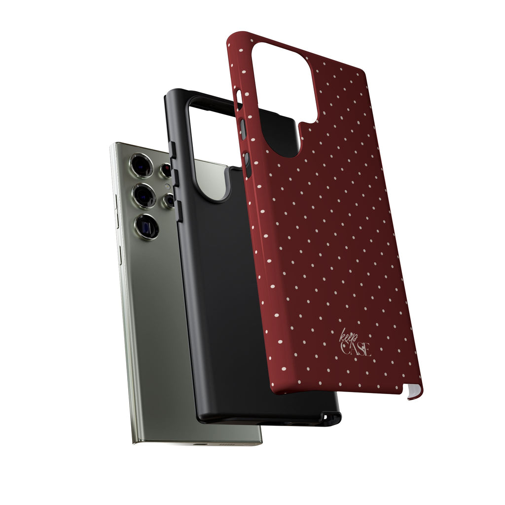 Keepcase Keepers Series — Burgundy Polka Dots