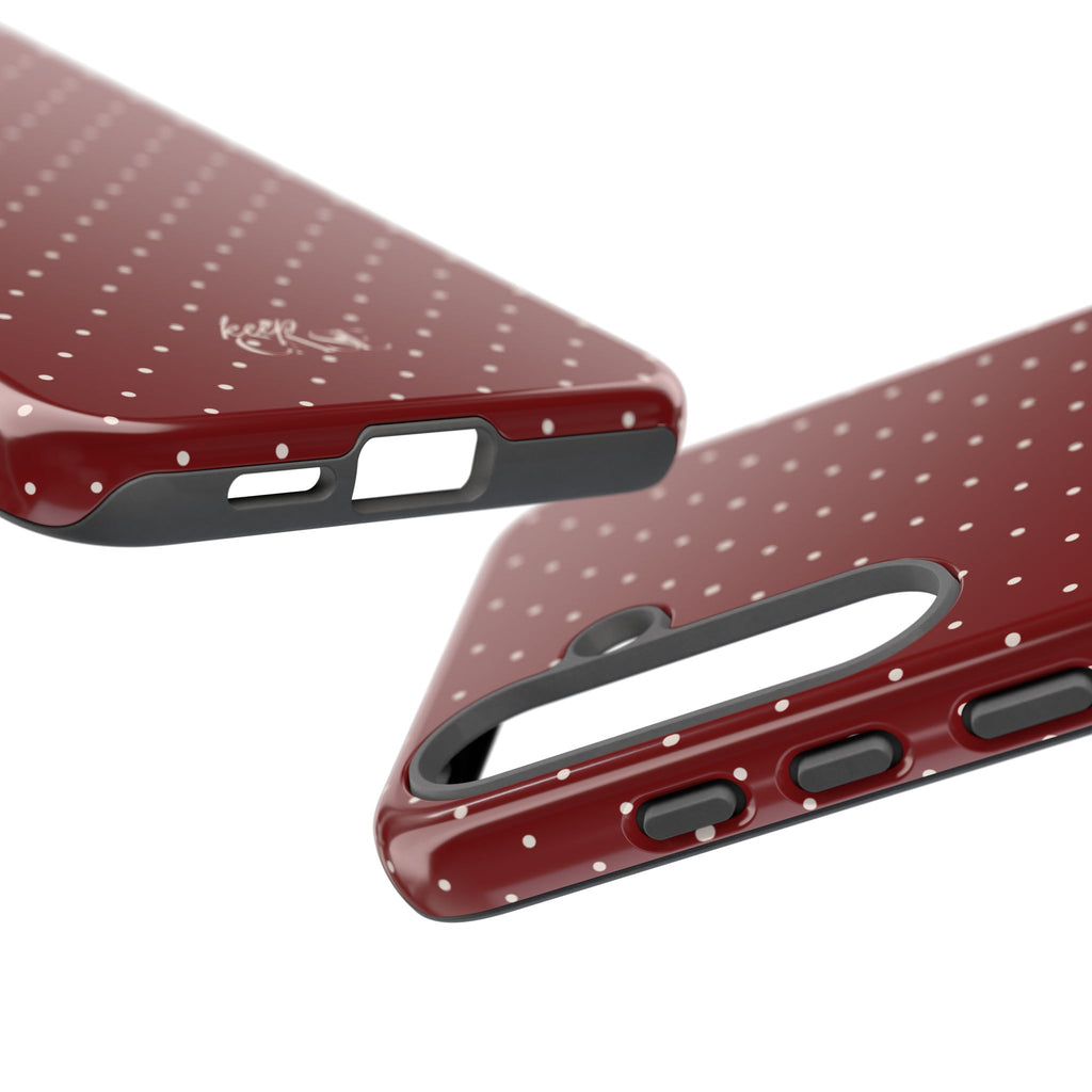Keepcase Keepers Series — Burgundy Polka Dots