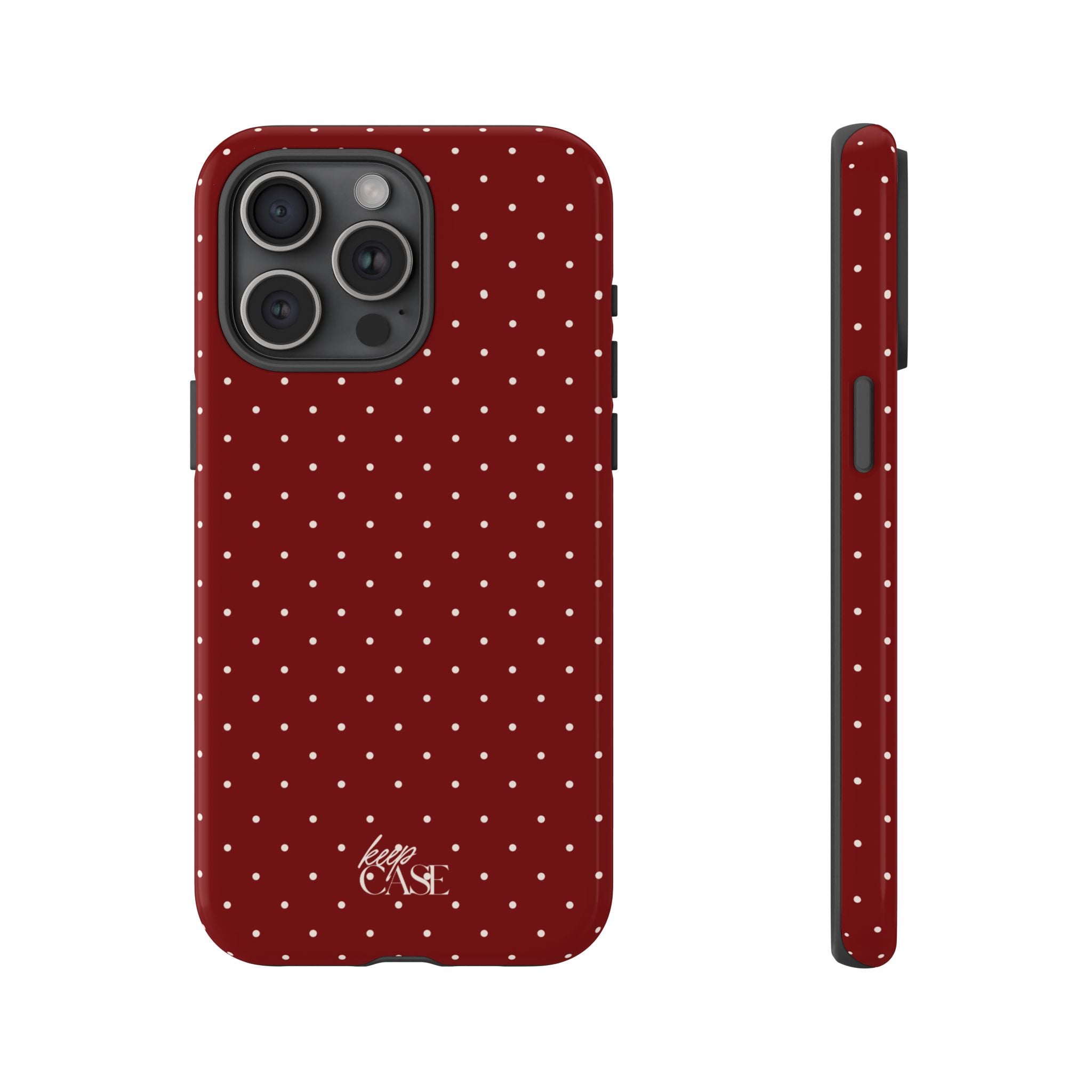 Keepcase Keepers Series — Burgundy Polka Dots