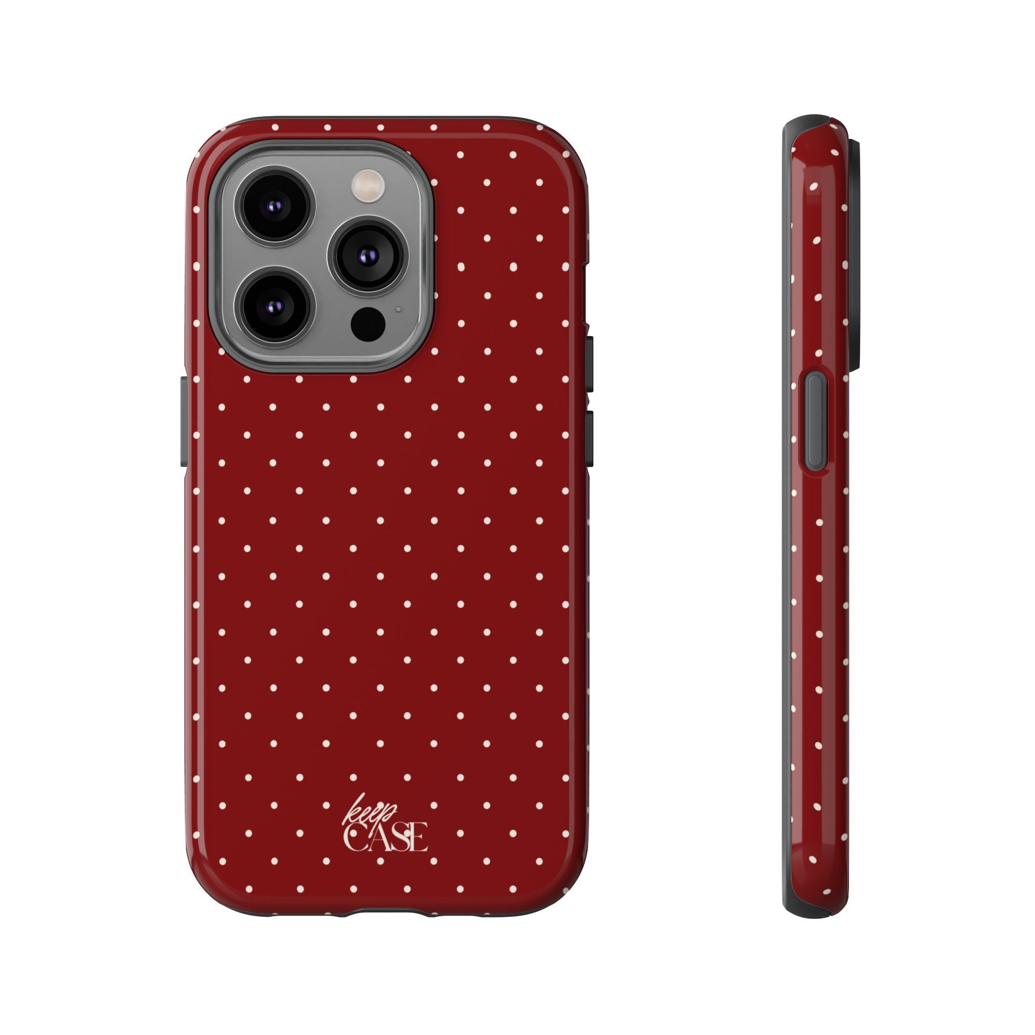 Keepcase Keepers Series — Burgundy Polka Dots