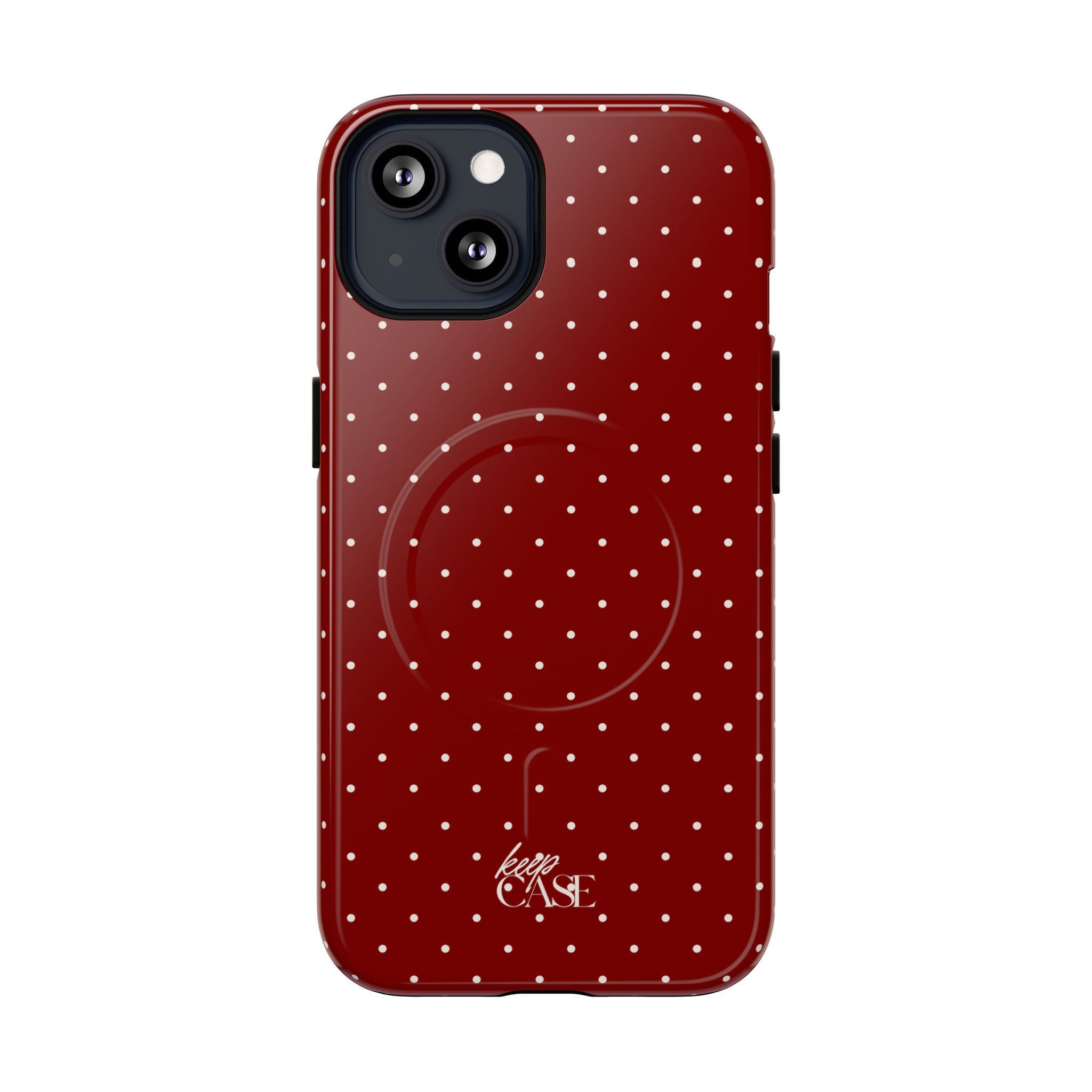 Keepcase Keepers Series — Burgundy Polka Dots