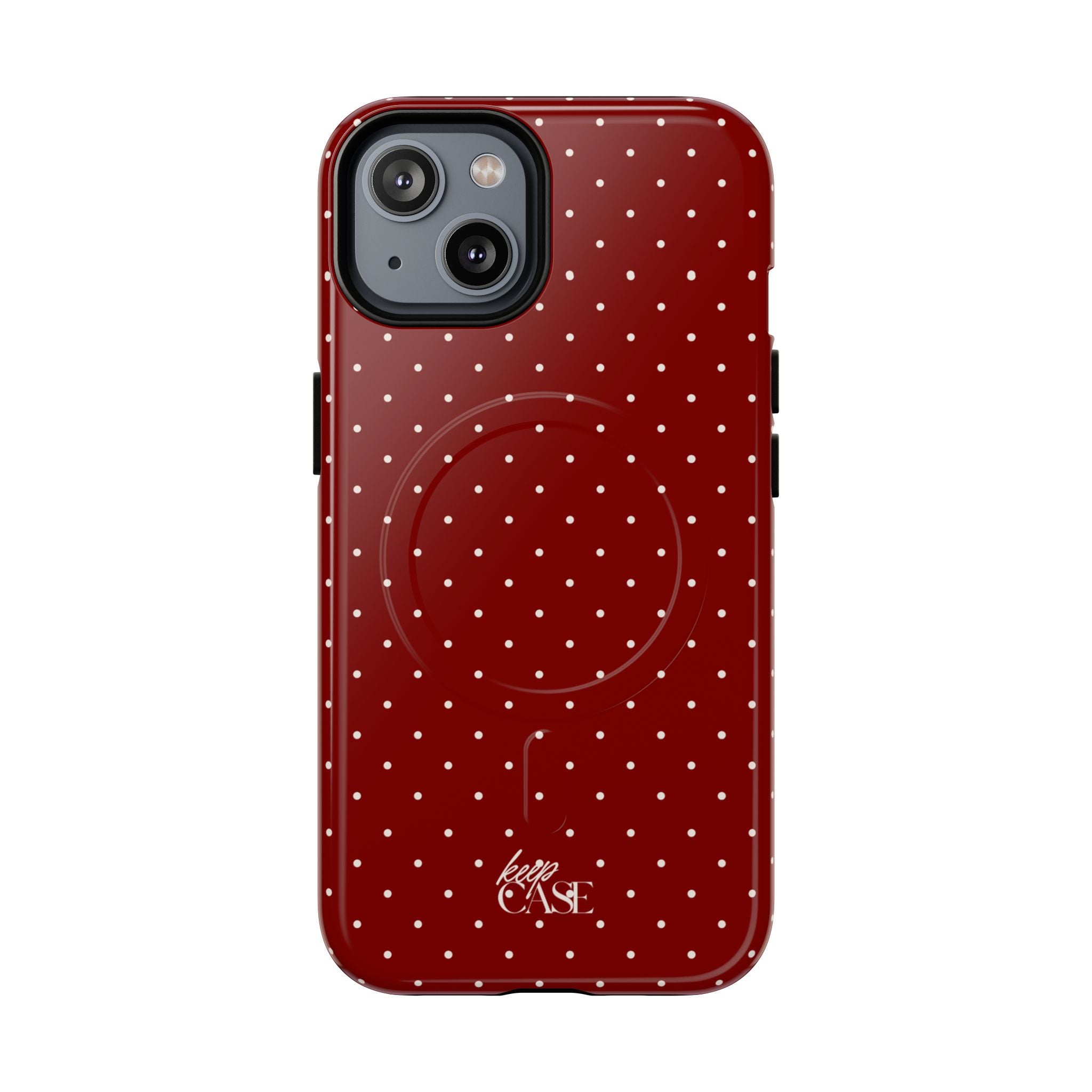 Keepcase Keepers Series — Burgundy Polka Dots