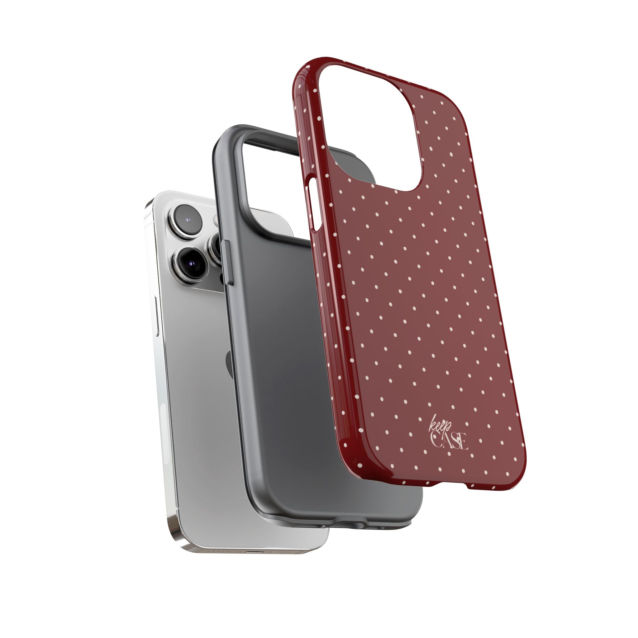 Keepcase Keepers Series — Burgundy Polka Dots