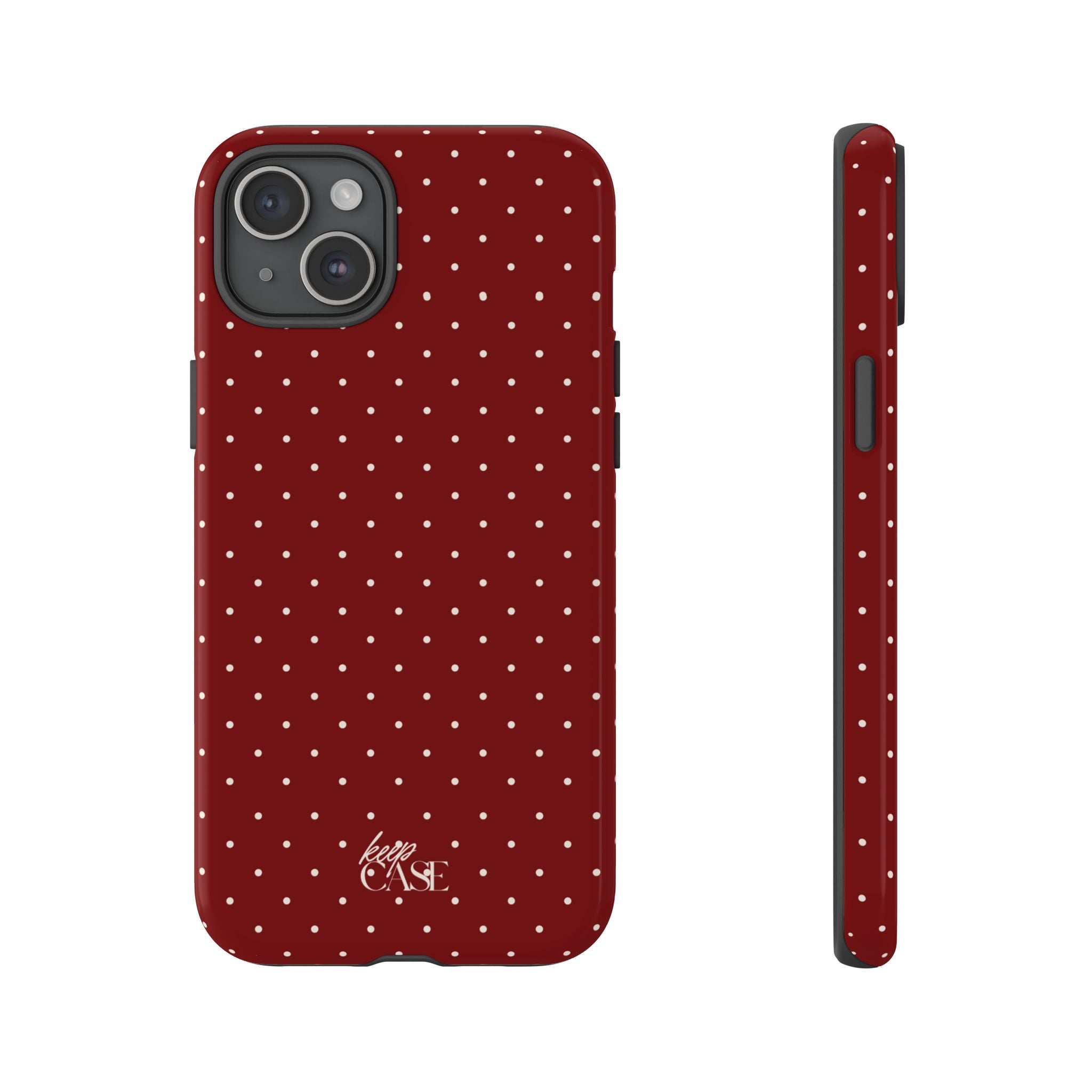 Keepcase Keepers Series — Burgundy Polka Dots