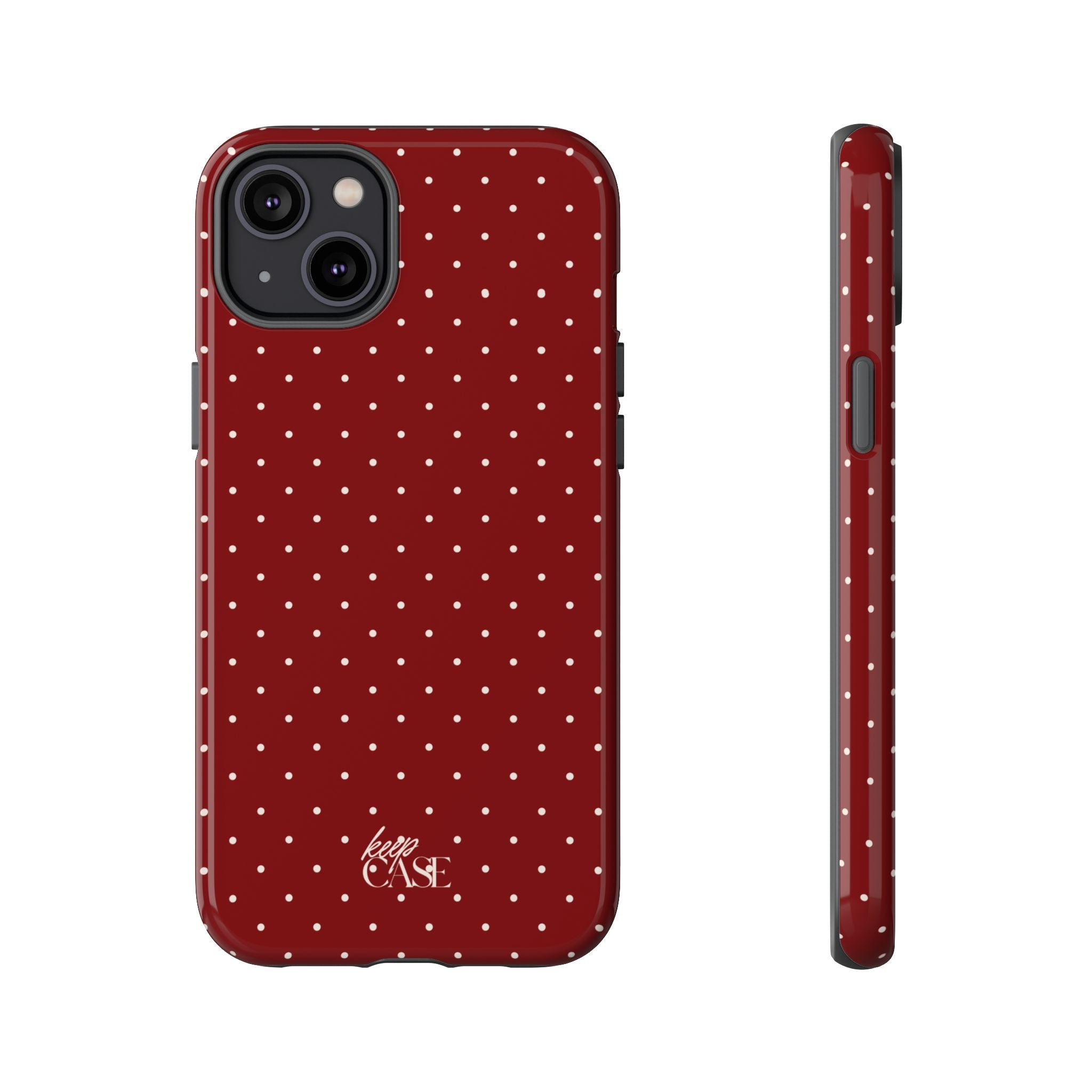 Keepcase Keepers Series — Burgundy Polka Dots