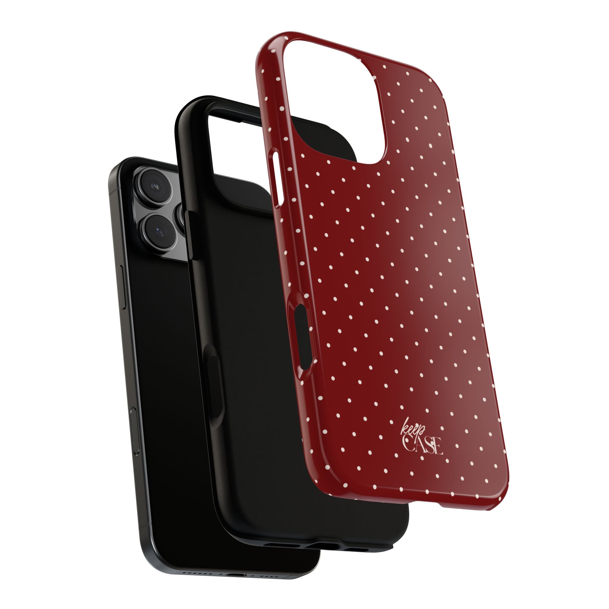 Keepcase Keepers Series — Burgundy Polka Dots