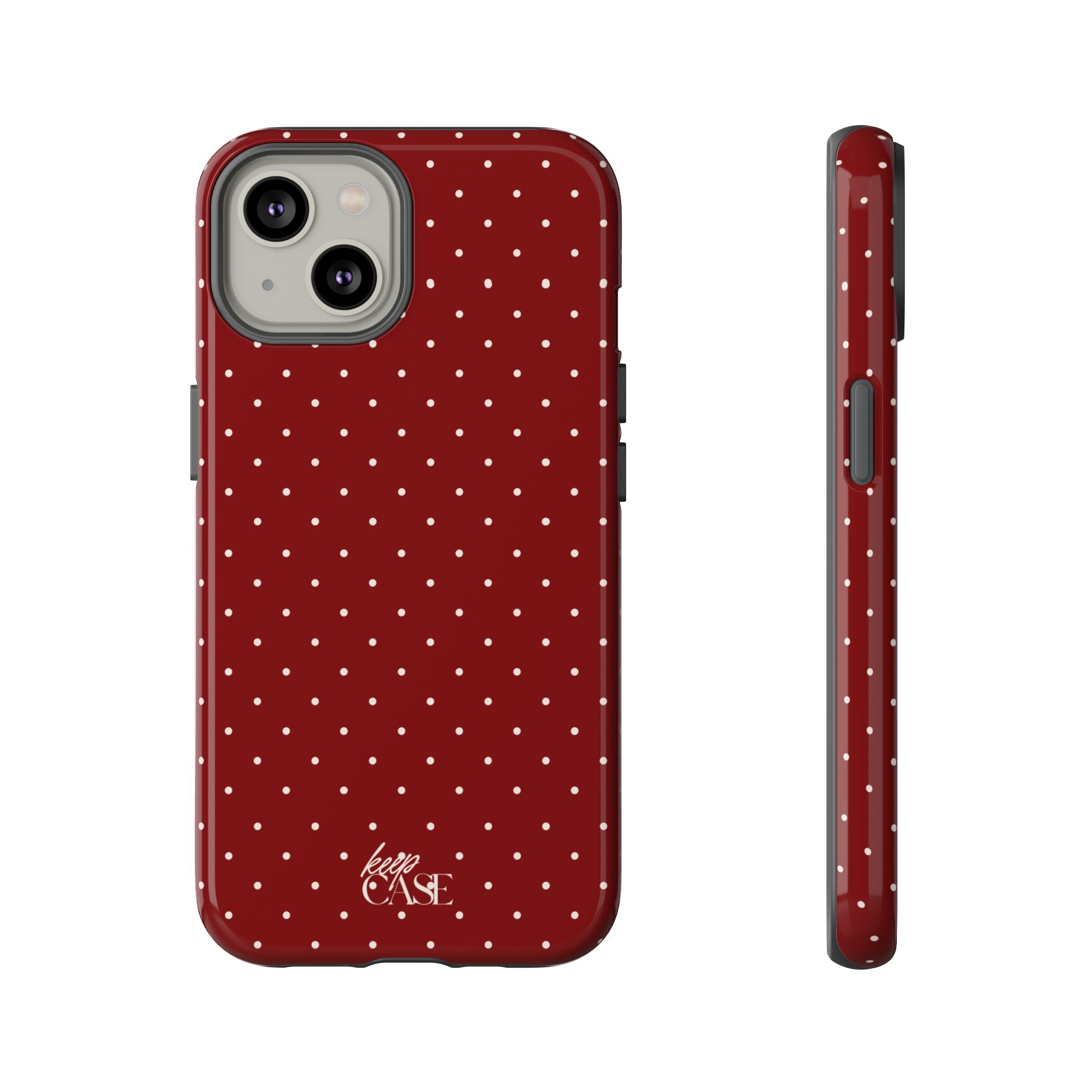 Keepcase Keepers Series — Burgundy Polka Dots