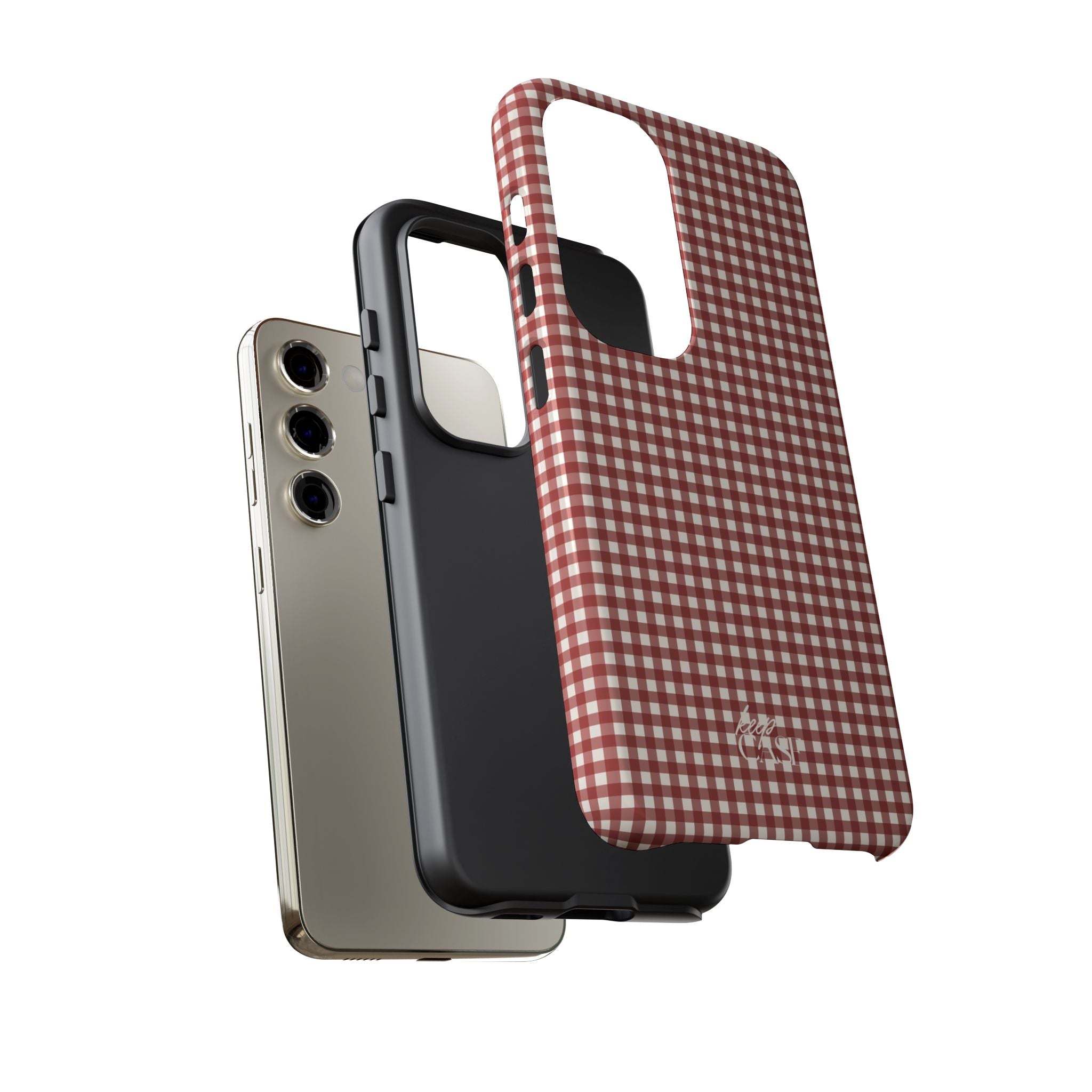Keepcase Keepers Series — Burgundy and Cream Gingham