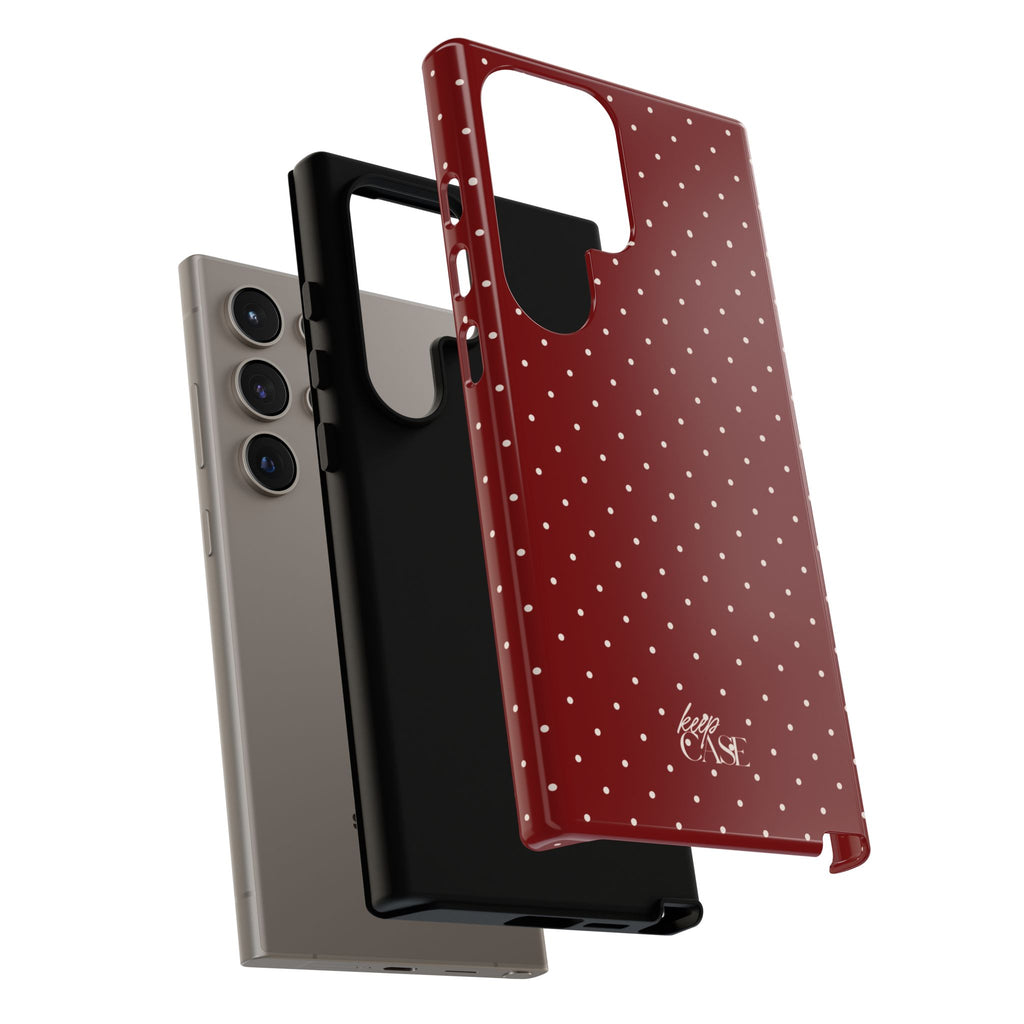 Keepcase Keepers Series — Burgundy Polka Dots