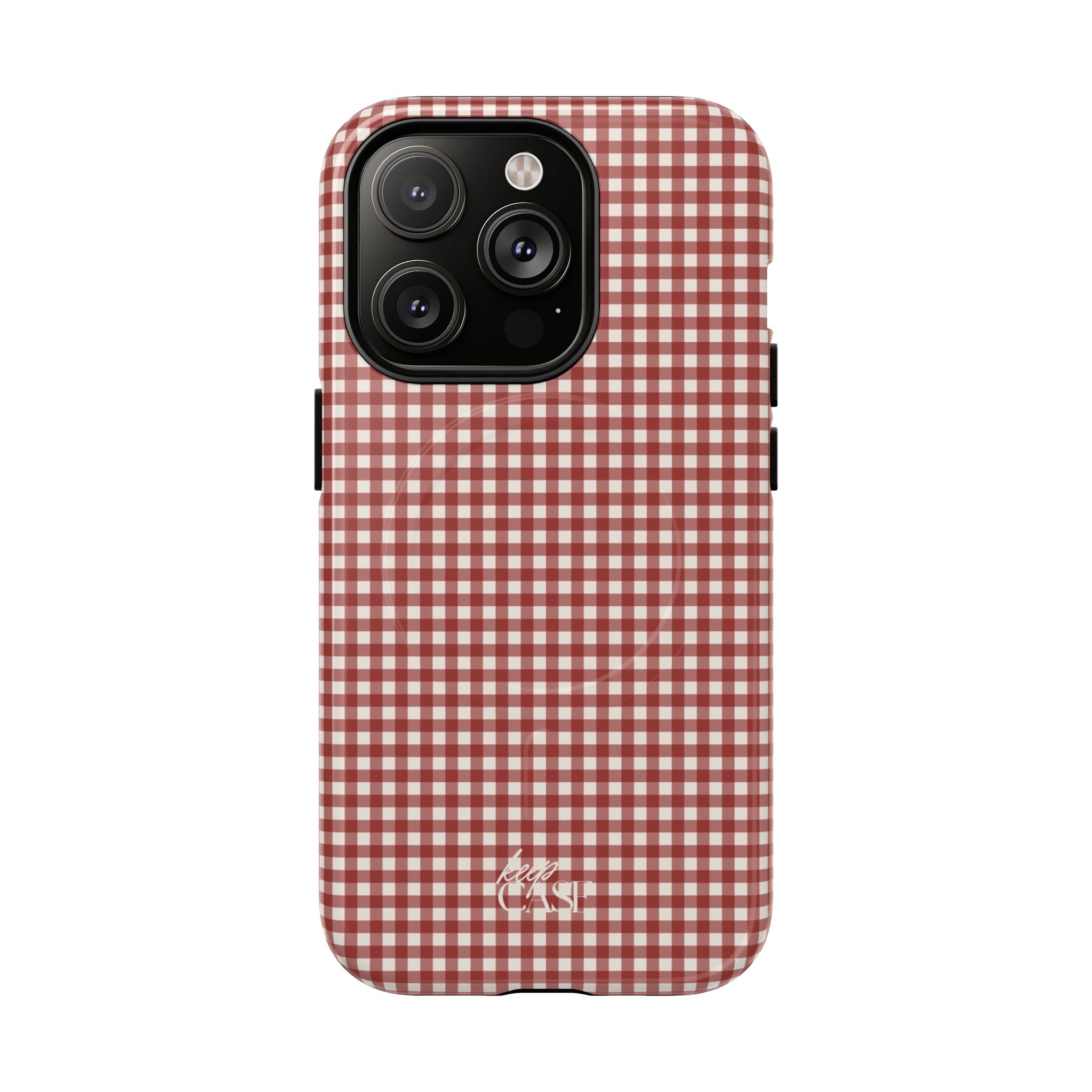 Keepcase Keepers Series — Burgundy and Cream Gingham