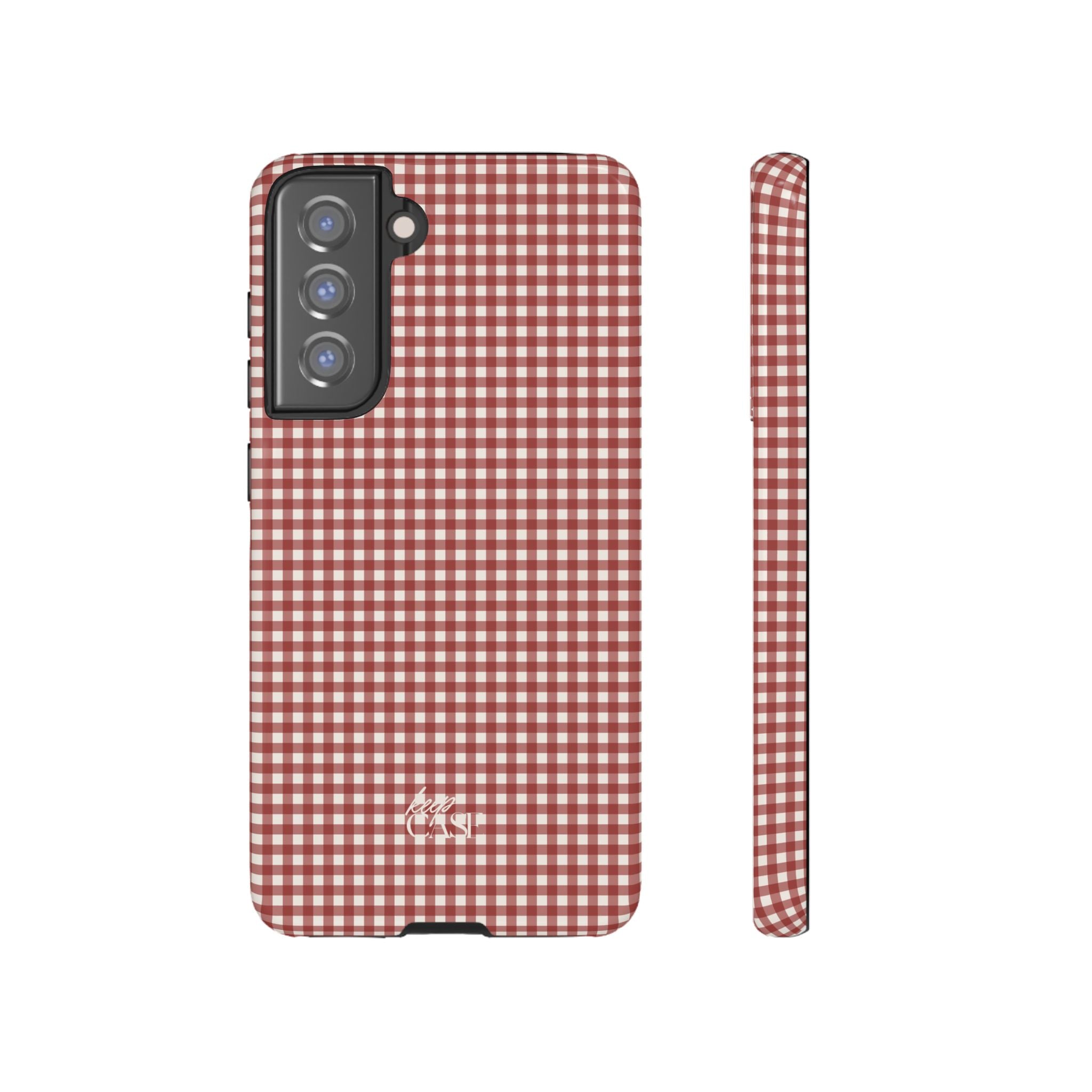 Keepcase Keepers Series — Burgundy and Cream Gingham